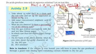 Activity 2.9 Class X  Science Ch 2 Acid bases and Salts CBSE Ncert