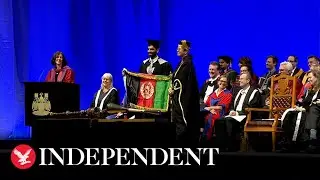 Afghan refugee who fled Taliban graduates UK university with masters degree