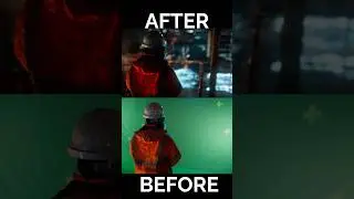 Blender greenscreen before and after.  #vfx, on a budget! #blender #nuke #compositing