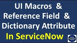 UI Macros, Reference Field  and Dictionary Attribute in ServiceNow | Complete Demonstration