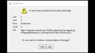 Fix Script error an error has occurred in the script on this page windows 10