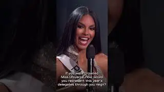 TOP 5 Q&A! Miss Universe Puerto Rico takes the stage! #missuniverse #71stmissuniverse