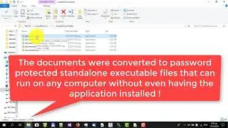 How to password protect documents and convert them to a standalone editable executable file