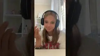 A beautiful girl is broadcasting