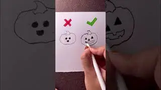 How to draw a pumpkin 🎃 #satisfying #art