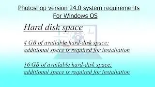 Photoshop 24 0 system requirements