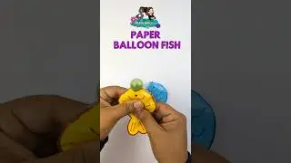 🫧 Bubble magic with this fun paper blow fish craft! #shorts #papercraft #kidsvideo #kidscraft