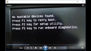 No bootable devices found (Laptop & Bootable USB flash drive)