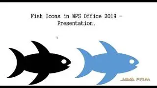 WPS office Presentation 2019 - How to draw Fish flat icon for beginners - WPS Presentation drawing