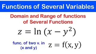 🟡01 - Functions of Several Variables (Domain and Range of a function)