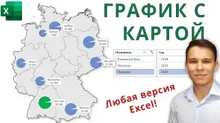 Построение графика с картой в Excel (работает с ЛЮБОЙ версией Excel!)