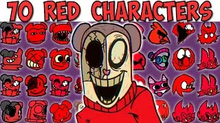 ALL RED TEST | FNF Character Test | Gameplay VS My Playground