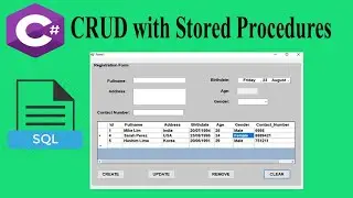 C# CRUD with Stored Procedures using LINQ to SQL Classes with Source Code