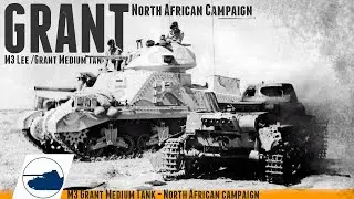 WW2 M3 Grant tank - North African campaign footage.