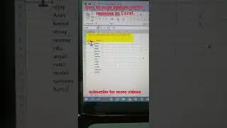 how to auto update serial numbers in Excel #shorts