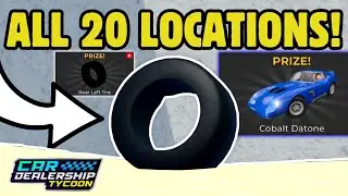 🔥ALL 20 PARTS LOCATION in Car Dealership Tycoon BARN HUNT Event!!! #cardealershiptycoon  #roblox