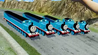 Long & Short Thomas the Tank Engine vs DOWN OF DEATH | BeamNG.Drive