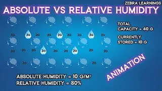 Absolute Humidity vs Relative Humidity | Animation | #HVAC #hvacsystem