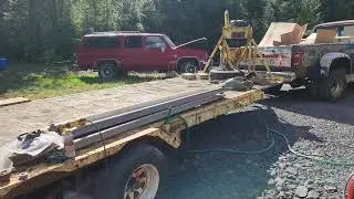 Fixed the axles bent spindle on my car hauler trailer.