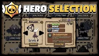 Overview of my Unity HERO SELECTION MENU (Recreate Brawl Stars Main Menu)