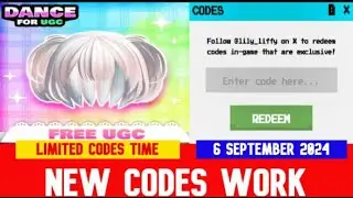 *NEW CODES September 6, 2024* Dance for UGC ROBLOX | Expires in 20 Hours!