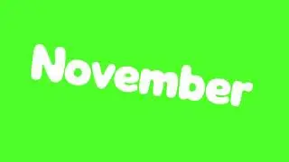 November, Month November, Green Screen Free Video, Green Screen, Chroma Key Background 