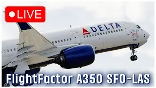 Delta Airbus A350 in X-Plane 12 | San Francisco KSFO - Las Vegas KLAS | VATSIM