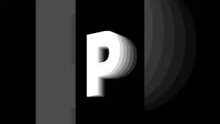 Letter P flip text effect in adobe illustrator | Logo Design #shorts