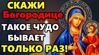 СКАЖИ БОГОРОДИЦЕ! ТАКОЕ ЧУДО БЫВАЕТ ТОЛЬКО РАЗ! Сильная Молитва Богородице. Православие