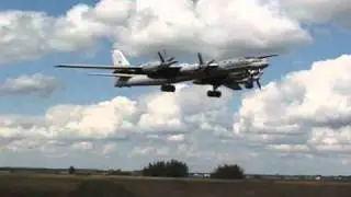 Russian Tupolev Tu-95 Bear Landing Up Close