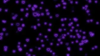 Fly Up💜Neon Light Heart  | Heart Background Video Loop | Animated Background | Wallpaper Heart