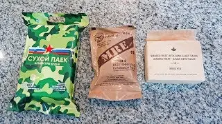 Testing 2019 US Canadian Russian Military MRE (Meal Ready to Eat)