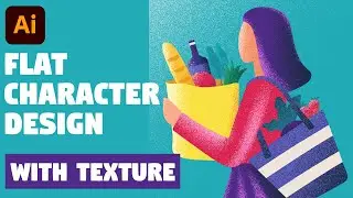 Character Illustration in Adobe Illustrator | Illustration Process from sketch to vector (Speed Art)