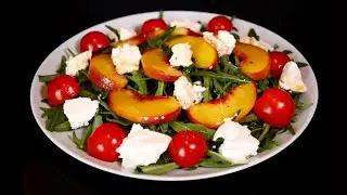 НЕОБЫЧНЫЙ, НО ОЧЕНЬ ВКУСНЫЙ! Салат с руколой и персиками | Peach & Arugula Salad