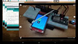 ESP32-S2 (arduino-esp32) display on ILI9341 SPI TFT with Touch, using TFT_eSPI Library.