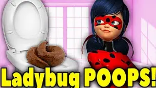 Miraculous Ladybug POOPS in the TOILET! Miraculous Pooping. Ladybug and Super Cat Poops