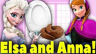 Elsa Frozen 2 and Anna Frozen 2 POOP in the TOILET! Elsa Pooping. Frozen 2 POOPS