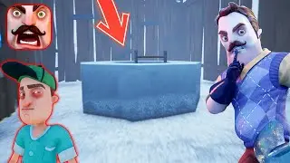 СБЕЖАЛ в СЕКРЕТНЫЙ ПОДВАЛ ПРИВЕТ СОСЕД НОВЫЙ ЗИМНИЙ ДОМ 3 АКТ! - Hello Neighbor