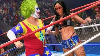 WWE 2k23 MODS: Doink the Clown vs Cora Jade #intergender #wrestling