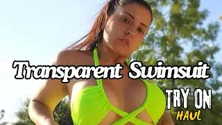 4K Transparent Lingerie Try On Haul | One Piece Swimsuit 👙👙