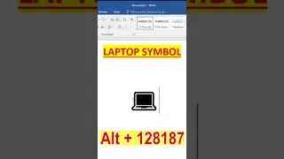 Insert Laptop 💻 Symbol in MS Word | make laptop symbol in word 