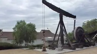 Wooden beam pumping unit at Olinda Oil Museum