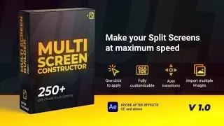 After Effects Template: Multi Screen Constructor + Free Font