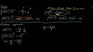 Solving an equation with a radical