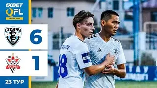 Каспий 6:1 Ақтөбе-Ж | 1XBET QFL Бірінші Лига 2024 | 23 тур | Ойынға шолу, 05.09.2024