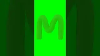 Green Screen Animated Letter M 