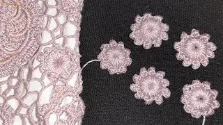 Lesson 15. Crochet. Berry with knots. Blouse. Ash pink dream. Irish lace.