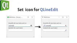 ❓How to place an icon into a QLineEdit and change the icon of clear button.