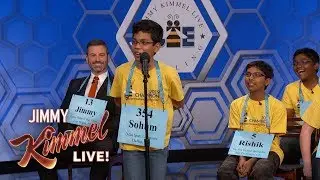 Jimmy Kimmel vs. 12, 13 & 14 Year Old Spelling Bee Winners