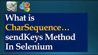 Different Ways Of Entering Character Sequence Using sendKeys Method In Selenium WebDriver